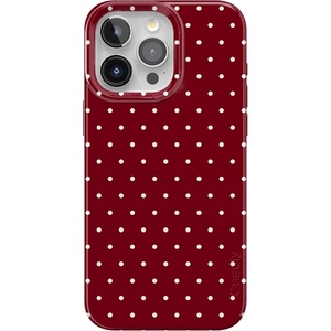 image:imageCasely iPhone 15 Pro Case  On the Dot  Maroon Polka Dot  Compatible with MagSafe  Classic Ultra Slim Design
