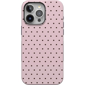 image:imageCasely iPhone 15 Pro Case  On the Dot  Pink amp Brown Polka Dot  Bold Protective Design  Compatible with MagSafe