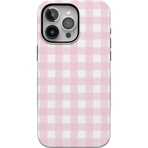 image:imageCasely iPhone 15 Pro Case  Pink Plaid  Sunday Best  Bold Protective Design  Compatible with MagSafe