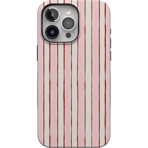 image:imageCasely iPhone 15 Pro Case  Pretty in Pastel  Blush Stripes  Bold Protective Design  MagSafe Compatible Design