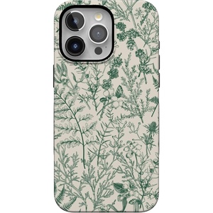 image:imageCasely iPhone 15 Pro Case  Sage Garden  Green Floral  Bold Protective Design  Compatible with MagSafe