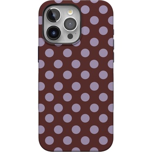 image:imageCasely iPhone 15 Pro Case  Spotted in SoHo  Burgundy Polka Dot  Bold Protective Design  Compatible with MagSafe