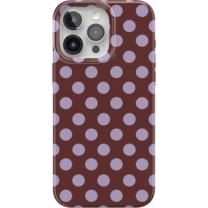 image:imageCasely iPhone 15 Pro Case  Spotted in SoHo  Burgundy Polka Dot  Compatible with MagSafe  Classic Ultra Slim Design