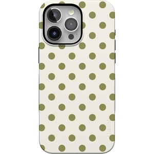 image:imageCasely iPhone 15 Pro Case  Spotted in SoHo  Green Polka Dot  Bold Protective Design  Compatible with MagSafe