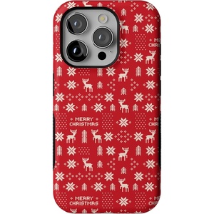 image:imageCasely iPhone 15 Pro Case  Stocking Stuffer  Christmas Knit  Bold Protective Design  MagSafe Compatible Design