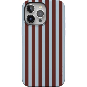 image:imageCasely iPhone 15 Pro Case  Sunday in Brooklyn  Chocolate Blue Stripes  Bold Protective Design  Compatible with MagSafe