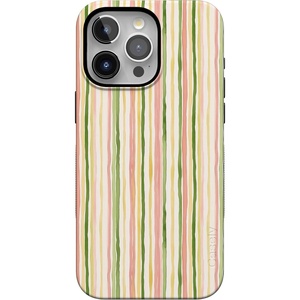image:imageCasely iPhone 15 Pro Case  Sweet Stripes  Rainbow Pastel  Bold Protective Design  Compatible with MagSafe