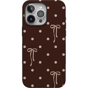 image:imageCasely iPhone 15 Pro Case  Teddy Bows  Brown Polka Dot  Bold Protective Design  MagSafe Compatible Design