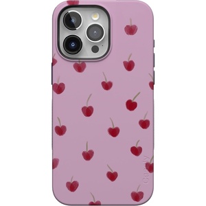image:imageCasely iPhone 15 Pro Case  Very Cherry  Painted Cherries  Bold Protective Design  MagSafe Compatible Design