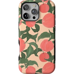 image:imageCasely iPhone 16 Pro Case  All Smiles  Smiley Face Sticker  Bold Protective Design  MagSafe Compatible DesignFeeling Peachy  Blush Vines
