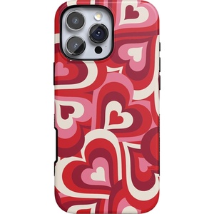 image:imageCasely iPhone 16 Pro Case  All Smiles  Smiley Face Sticker  Bold Protective Design  MagSafe Compatible DesignLove Song Remix  Ombre Hearts