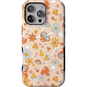 image:imageCasely iPhone 16 Pro Case  All Smiles  Smiley Face Sticker  Bold Protective Design  MagSafe Compatible DesignMushroom Magic  Retro Floral