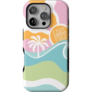 image:imageCasely iPhone 16 Pro Case  All Smiles  Smiley Face Sticker  Bold Protective Design  MagSafe Compatible DesignPura Vida  Tropical Dreams