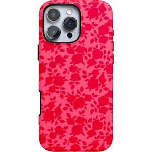 image:imageCasely iPhone 16 Pro Case  All Smiles  Smiley Face Sticker  Bold Protective Design  MagSafe Compatible DesignRed Aesthetic  Rose Garden