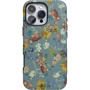 image:imageCasely iPhone 16 Pro Case  All Smiles  Smiley Face Sticker  Bold Protective Design  MagSafe Compatible DesignVan Gogh  Vincents Flowers