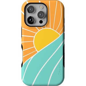 image:imageCasely iPhone 16 Pro Case  All Smiles  Smiley Face Sticker  Bold Protective Design  MagSafe Compatible DesignWaves  Rays  Sunshine