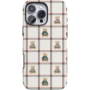 image:imageCasely iPhone 16 Pro Case  Bear Hugs  Teddy Squares  Bold Protective Design  MagSafe Compatible Design