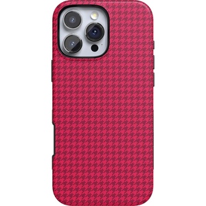 image:imageCasely iPhone 16 Pro Case  Best Dressed  Red Houndstooth  Bold Protective Design  MagSafe Compatible Design