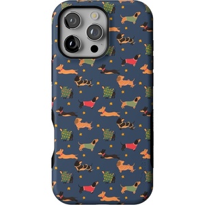 image:imageCasely iPhone 16 Pro Case  Dashing Doxies  Dachshund Dog  Bold Protective Design  MagSafe Compatible Design