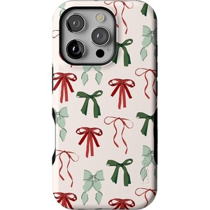 image:imageCasely iPhone 16 Pro Case  Festive Girlie  Holiday Bows  Bold Protective Design  MagSafe Compatible Design