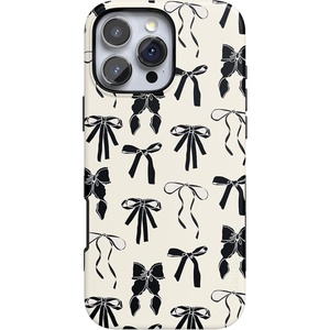image:imageCasely iPhone 16 Pro Case  Goth Girlie  Black Bows  Bold Protective Design  Compatible with MagSafe
