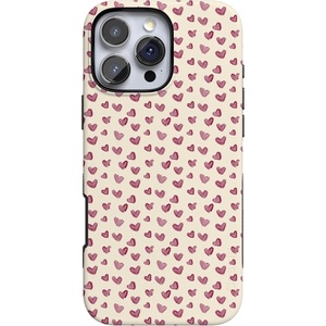 image:imageCasely iPhone 16 Pro Case  Lovebug  Mauve Hearts  Bold Protective Design  MagSafe Compatible Design