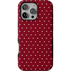 image:imageCasely iPhone 16 Pro Case  On the Dot  Maroon Polka Dot  Bold Protective Design  MagSafe Compatible Design