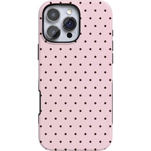 image:imageCasely iPhone 16 Pro Case  On the Dot  Pink amp Brown Polka Dot  Bold Protective Design  Compatible with MagSafe
