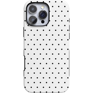 image:imageCasely iPhone 16 Pro Case  On the Dot  White Polka Dot  Bold Protective Design  Compatible with MagSafe