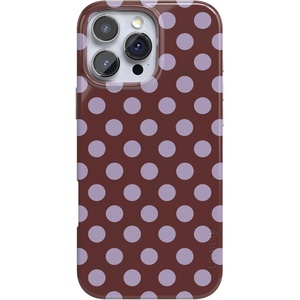 image:imageCasely iPhone 16 Pro Case  Spotted in SoHo  Burgundy Polka Dot  Compatible with MagSafe  Classic Ultra Slim Design