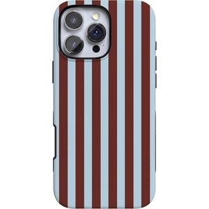 image:imageCasely iPhone 16 Pro Case  Sunday in Brooklyn  Chocolate Blue Stripes  Bold Protective Design  Compatible with MagSafe