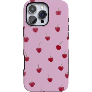 image:imageCasely iPhone 16 Pro Case  Very Cherry  Painted Cherries  Bold Protective Design  MagSafe Compatible Design