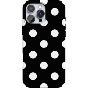 image:imageCasely iPhone 16 Pro Max Case  Be Mine  Tiny Hearts  Compatible with MagSafe  Classic Ultra Slim DesignHigh Contrast  Black Polka Dot