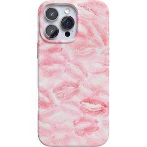 image:imageCasely iPhone 16 Pro Max Case  Be Mine  Tiny Hearts  Compatible with MagSafe  Classic Ultra Slim DesignSealed with a Kiss  Pink Lipstick