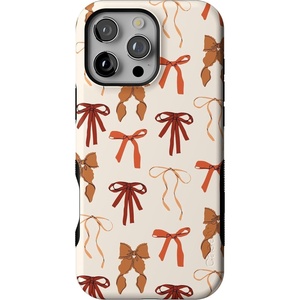 image:imageCasely iPhone 16 Pro Max Case  Fall Girlie  Pumpkin Spice Bows  Bold Protective Design  MagSafe Compatible Design