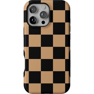 image:imageCasely iPhone 16 Pro Max Case  Fit Check  Black amp Brown Checkerboard  Bold Protective Design  MagSafe Compatible Design