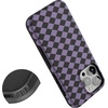 image:imageCasely iPhone 15 Pro Case  Harlequin Midnight Diamond  Black and Purple  Bold Protective Design  MagSafe Compatible Design
