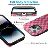 image:imageCasely iPhone 15 Pro Case  Vibe Check  Pink Checkerboard  Bold Protective Design  Compatible with MagSafe