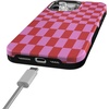 image:imageCasely iPhone 15 Pro Case  Vibe Check  Pink Checkerboard  Bold Protective Design  Compatible with MagSafe