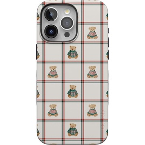 image:imageCasely iPhone 15 Pro Case  Bear Hugs  Teddy Squares  Bold Protective Design  MagSafe Compatible Design