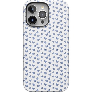 image:imageCasely iPhone 15 Pro Case  Lovebug  Blue Hearts  Bold Protective Design  Compatible with MagSafe