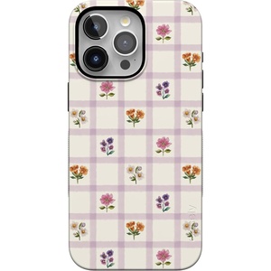 image:imageCasely iPhone 15 Pro Case  Meadow Check  Floral Gingham  Bold Protective Design  Compatible with MagSafe