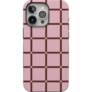image:imageCasely iPhone 15 Pro Case  Uptown Gridlock  Pink Checkerboard  Bold Protective Design  Compatible with MagSafe