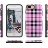 image:imageCasely iPhone 678 Plus Case  Floral Forest  Navy Cherry Blossom Floral  Bold Protective DesignAs if Light Purple Plaid