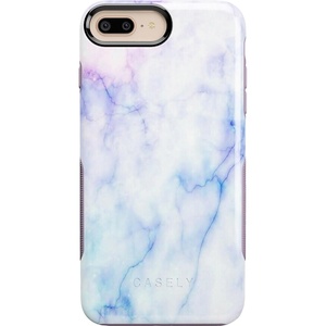 image:imageCasely iPhone 678 Plus Case  Floral Forest  Navy Cherry Blossom Floral  Bold Protective DesignBlue  Purple Cotton Candy Marble