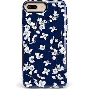 image:imageCasely iPhone 678 Plus Case  Floral Forest  Navy Cherry Blossom Floral  Bold Protective DesignNavy Cherry Blossom Floral
