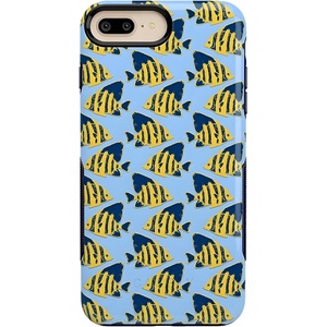 image:imageCasely iPhone 678 Plus Case  Floral Forest  Navy Cherry Blossom Floral  Bold Protective DesignSomethings Fishy Navy Blue  Yellow Fish