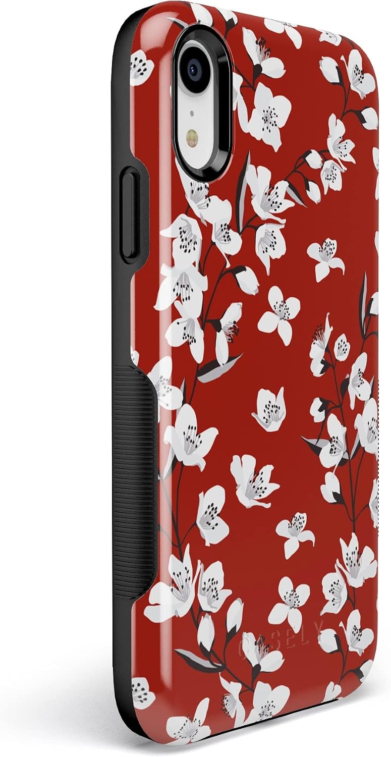 image:imageCasely iPhone XR Case  Miracle Ticket  Grateful Dead Vintage  Bold Protective DesignFloral Forest  Red Cherry Blossom Floral