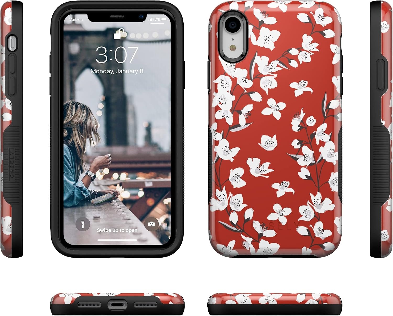 image:imageCasely iPhone XR Case  Miracle Ticket  Grateful Dead Vintage  Bold Protective DesignFloral Forest  Red Cherry Blossom Floral