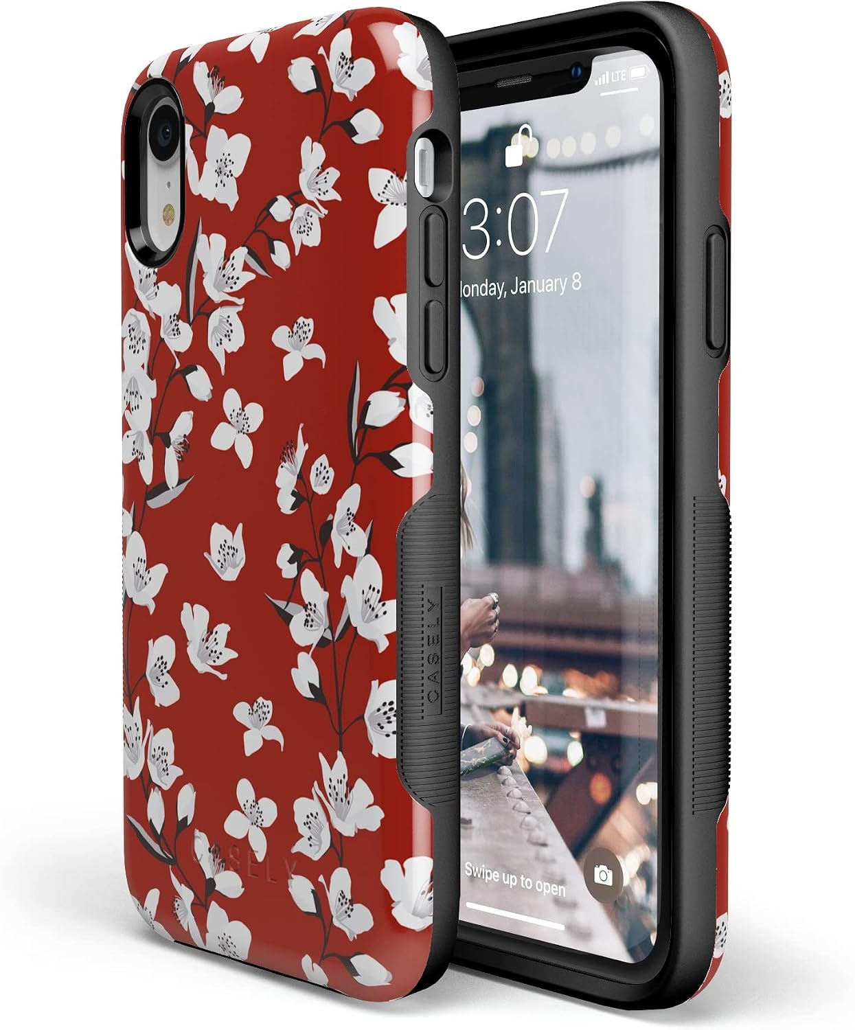 image:imageCasely iPhone XR Case  Miracle Ticket  Grateful Dead Vintage  Bold Protective DesignFloral Forest  Red Cherry Blossom Floral